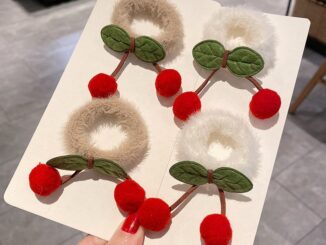 พร้อมส่ง⚡เวอร์ชั่นเกาหลีผ้าขนหนูผมเชือกตุ๊กตาลูกเชอร์รี่ผมเชือกยางยืดสูงสำหรับสุภาพสตรีในไทย