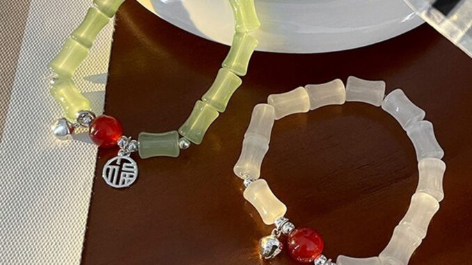 ใหม่ สไตล์จีน ไม้ไผ่ สร้อยข้อมือ หยกเทียม แฟชั่น อารมณ์ กระดิ่ง สร้อยข้อมือ อุปกรณ์เสริม ใหม่ สไตล์จีน ไม้ไผ่ สร้อยข้อมือ หยกเทียม แฟชั่น อารมณ์ กระดิ่ง สร้อยข้อมือ อุปกรณ์เสริม