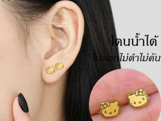OYJR ตุ้มหูสแตนเลส ต่างหูน่ารัก รูปแบบ KTแมวสำหรับผู้หญิง