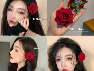 [พร้อมส่ง] กิ๊บดอกไม้วาเลนไทน์ ที่คาดดอกกุหลาบวาเลนไทน์