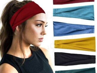 ที่คาดผม ผ้าโพกหัว แบบยืดหยุ่น สีพื้น สไตล์วินเทจ เครื่องประดับ สําหรับผู้หญิง ใส่เล่นโยคะ แต่งหน้า