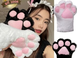ถุงมือ ถุงมือน้องแมว เกรดแท้พรีเมี่ยม ผ้ากำมะหยี่แต่งเป็นอุ้งเท้าแมว *ขายเป็นข้าง* M-001
