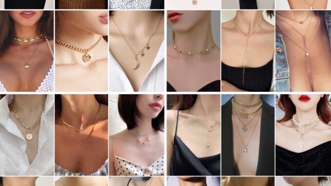 สร้อยคอสายฝอ สร้อยคอแฟชั่น สร้อยคอสไตล์มินิมอล✨พร้อมส่ง✨ ชุดที่ 1