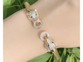 XUPING JEWELRY กำไลหัวเสือหัวเสือ สร้อยข้อมือกำไลข้อมือทองแฟชั่นผู้หญิง