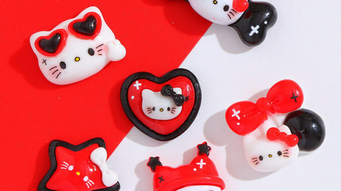 กิ๊บติดผมเรซิ่น ลายการ์ตูนแมว ประดับโบว์ แฮนด์เมด diy