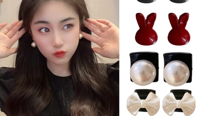 กิ๊บติดผม รูปกระต่ายน่ารัก ขนาดเล็ก สีแดง เหมาะกับของขวัญปีใหม่ สําหรับผู้หญิง
