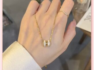 【จัดส่งจากกรุงเทพ】H สร้อยคอผู้หญิงสไตล์ร้อนหรูหรา niche อารมณ์ high-end สีไม่ซีดจาง clavicle CHAIN ​​อุปกรณ์เสริม
