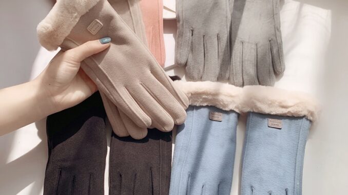[gavinyears] ถุงมือ ผ้าฟลีซ บุขนแกะ แฟชั่นฤดูใบไม้ร่วง ฤดูหนาว น่ารัก ขนฟู ถุงมือกีฬากลางแจ้ง สําหรับผู้หญิง [TH]