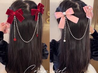 กิ๊บติดผม ประดับโบว์ และไข่มุก สีชมพูน่ารัก เข้ากับทุกการแต่งกาย แบบเรียบง่าย เครื่องประดับผม