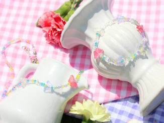 earika.earrings -  summer flavour collection สร้อยคอและสร้อยข้อมือลูกปัดน่ารักสีหวานหลากสีจี้ผีเสื้อ