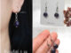 ต่างหูหินอเมทิสต์ (Amethyst) 7.5 - 8 มม. อะไหล่สแตนเลส งานทำมือ 100% พร้อมส่งค่ะ