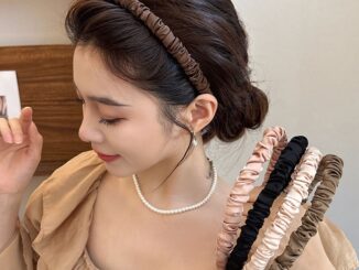 ที่คาดผม ผ้าซาติน สีกาแฟ สไตล์ฝรั่งเศส หวานแหวว หรูหรา เครื่องประดับผม แฟชั่น Maillard
