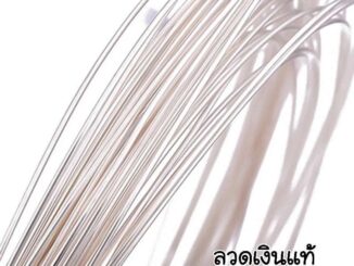 Mukie Shop ลวดเงินแท้ 925 ลวดเงิน หนา 0.4 mm-0.8 mm ยาว10cm ทำเครื่องประดับ สร้อย ลวดดัด ร้อยหิน ร้อยลูกปัด สลิง