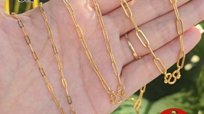 ยูสร้อยพระ สร้อยลายโซ่ฝรั่ง 3 ขนาด สแตนเลสเลเซอร์ 22k ไม่ลอก ไม่ดำ