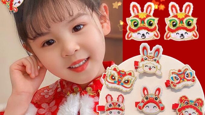 กิ๊บติดผม ปักกิ๊บติดผม รูปสิงโตเชิดสิงโตน่ารัก สีแดง สไตล์จีน สําหรับผู้หญิง เทศกาลปีใหม่ กิ๊บติดผม ปักกิ๊บติดผม รูปสิงโตเชิดสิงโตน่ารัก สีแดง สไตล์จีน สําหรับผู้หญิง เทศกาลปีใหม่