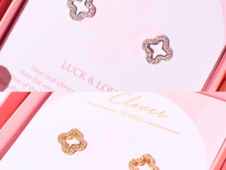 LELISA - Crystal Clover Earrings - ต่างหูใบโคลเวอร์ประดับคริสตัล - เงินแท้ 92.5% - แพ้ง่ายใส่ได้