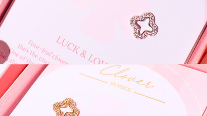 LELISA - Crystal Clover Earrings - ต่างหูใบโคลเวอร์ประดับคริสตัล - เงินแท้ 92.5% - แพ้ง่ายใส่ได้