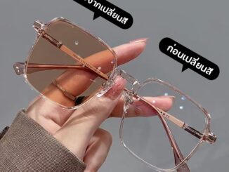 แว่นสายตายาว เลนส์ออโต้ แว่นกรองแสงผู้หญิง UV400 เลนส์ออโต้ แว่นอ่านหนังสือกรอง แสงสีฟ้าที่เปลี่ยนสีเมื่ อออกไปอาบแดด