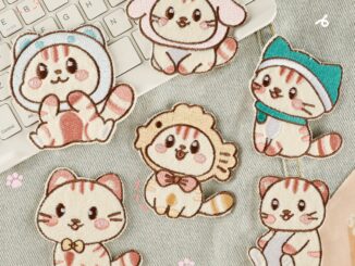 ☸ Q แผ่นสติกเกอร์ตุ๊กตาแมว มีกาวในตัว สําหรับติดตกแต่งเสื้อผ้า ☸ แผ่นแพทช์รีดร้อน ปักลาย สําหรับตกแต่งเสื้อผ้า กระเป๋า DIY 6 ชิ้น ต่อชุด