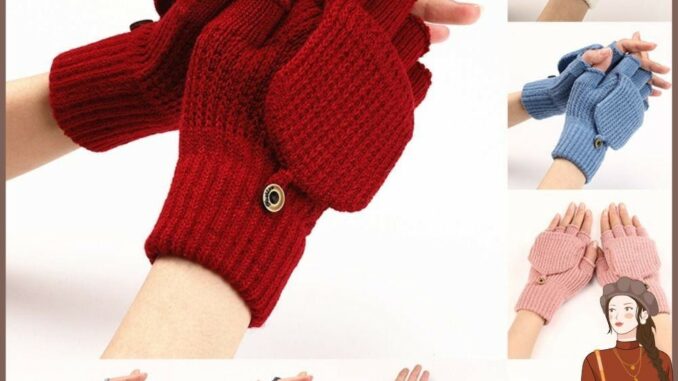 Bubble ถุงมือหน้าจอสัมผัส กันลม ให้ความอบอุ่น สีพื้น 1 คู่