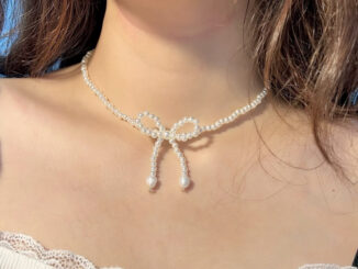 Ribbon Necklace   | สร้อยโบว์ | สร้อยมุก รูปโบว์