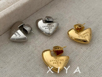 Xiya ต่างหู รูปตัวอักษร Love Notch ระดับไฮเอนด์ สําหรับผู้หญิง