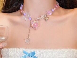 ในไทย สร้อยคอจี้ลูกปัดดอกไม้ลายหัวใจหวานแหววแฟชั่นสไตล์เกาหลีเสน่ห์สําหรับผู้หญิงใหม่โซ่ไหปลาร้า.COD