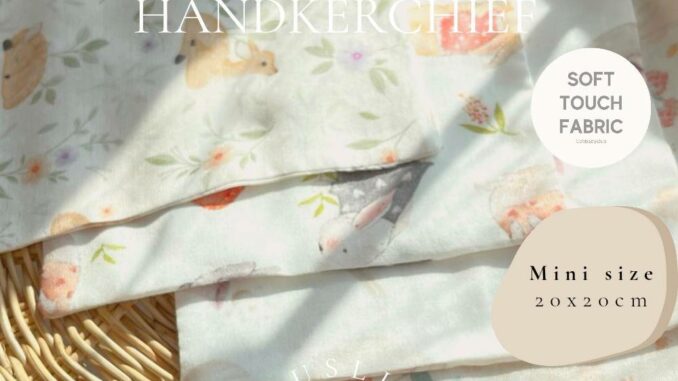 Cali:Bamboo Multi-purpose handkerchief ผ้าเช็ดหน้า อเนกประสงค์ เยื่อไผ่ไซส์จิ๋ว ขนาด 20*20 cm สินค้าพร้อมส่ง
