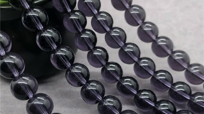 Purple Quartz Crystal Beads สีม่วงควอตซ์คริสตัลลูกปัด 4-12 มิลลิเมตร Diy สำหรับเครื่องประดับสร้อยข้อมือที่ทำด้วยมือ