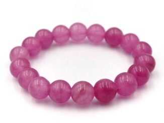LUCKYSTONE หินสีนำโชค โทนสีชมพูเข้ม ขนาด 10 มม. by siamonlineshop