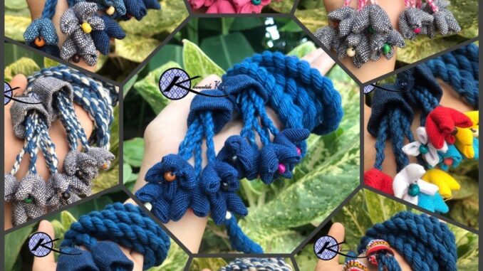 พร้อมส่ง!!! สายรัดเอว เชือกรัดเอวผ้าคราม งานฝีมือเย็บด้วยมือสวยประณีต