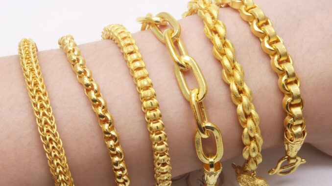 ข้อมือ 1 บาท รวมลายคลาสสิค ทองคำแท้ 96.5% ขายและจำนำได้ มีใบรับประกันทอง เลือกลายและความยาวได้ [ผ่อน0%ผ่านบัตรเครดิต]