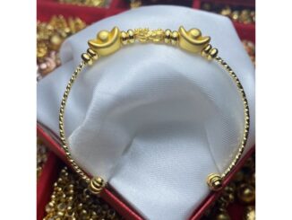 กำไลข้อมือปี่เซียะทองแท้99.99% +กิมตุ้งทองหุ้ม(24k) น้ำหนัก 0.1 กรัม ส่งพร้อมใบรับประกัน(A089)
