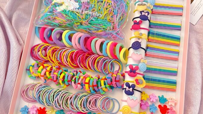 YEEZII 1221pcs/set Baby Kids Colorful Cute Hair Tie Hair Clip Set Flower Crown Hairpin Elastic Rubber Band Fashion Hair Accessories