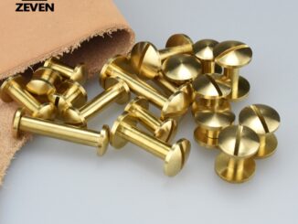 Brass Arc Belt Screw Stud Double Curved Head Chicago Nail Rivet For Leather Craft DIY Belt/strap Accessories-Multi-size