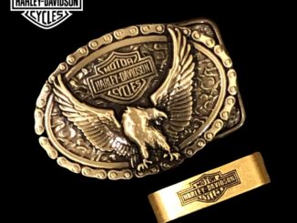 หัวเข็มขัดทองเหลืองแท้ ฮาร์เลย์ เดวิดสัน Harley Davidson Buckle แถมฟรีห่วงทองเหลือง