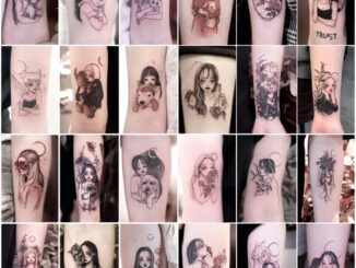 รอยสักผู้หญิง แทททูรอยสัก Tattoo sticker เป็นแบบชั่วคราว 2-7 วัน ติดแล้วสีขึ้นเลย สามารถลบออกได้
