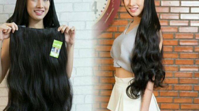 แฮร์พีช hairpiece  แฮร์พีชcalawigsราคาส่ง รหัสT700กว้าง28cmยาว70cm ชิ้นหนาพิเศษไหมด้านเหมือนผมจริง แฮร์พีชลอนปลาย
