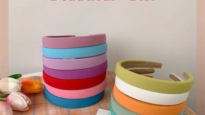สายคาดศีรษะฟองน้ําคาดศีรษะฤดูร้อนสีแคนดี้น่ารักสําหรับเด็กผู้หญิง