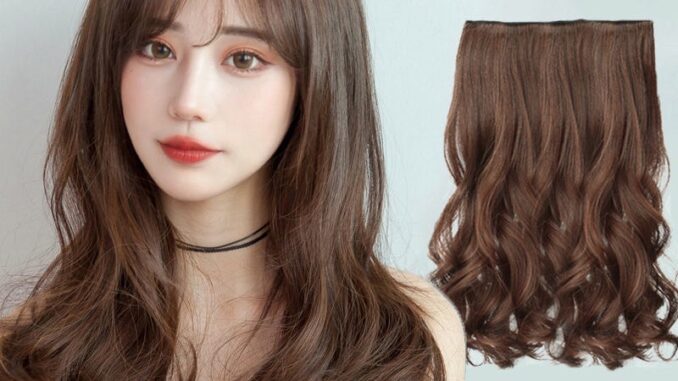 แฮร์พีช  haipiece   แฮร์พีชลอน ยาว40cm-50cm สระได้ หนีบตรงได้ หวีได้ เพิ่มความหนา ทนความร้อนได้ พร้อมส่ง
