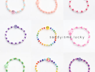 กำไลลูกปัดเอ็นยืด Smiley หน้ายิ้ม(ลิงค์3)  ❗❗❗วัดและเผื่อความยาวด้วยร้านจะทำตามความยาวที่กดสั่งมาไม่เผื่อให้นะคะ❗❗❗