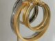(18k gold plated) ต่างหูห่วงใหญ่ตัดเหลี่ยมงานสแตนเลส Square cut thick chunky hoop earrings