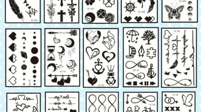 minimal tattoo ลายใหม่สุดฮิต  เป็นแบบชั่วคราว 2-7 วัน ติดแล้วสีขึ้นเลย สามารถลบออกได้
