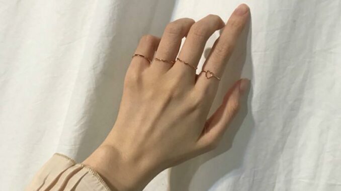 แหวนแฟชั่น สไตล์เกาหลี สําหรับผู้หญิง 4 ชิ้น