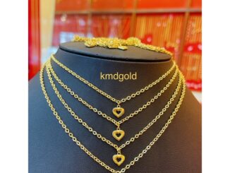 KMDGold สร้อยคอทองแท้96.5% ครึ่งสลึง จี้ในตัว สินค้าขายได้จำนำได้ พร้อมใบรับประกันสินค้า