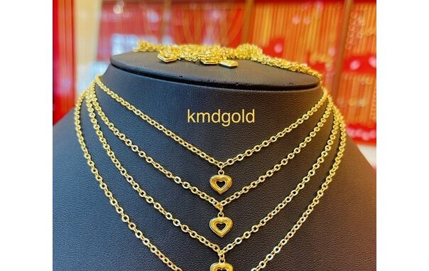 KMDGold สร้อยคอทองแท้96.5% ครึ่งสลึง จี้ในตัว สินค้าขายได้จำนำได้ พร้อมใบรับประกันสินค้า