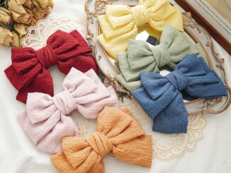 CICI Korea INS Three-layer Big Bow Steel Clip Pure Color Gentle Elegant Women Girls Gift