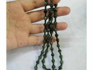 สร้อยคอหยกพม่า​ สีแท้  (ขนาดหยก6-8มิล) Jade by maleeshop