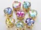 Beadthoven แก้วคริสตัลออสเตรีย K9 พลอยเทียมพร้อมเพชรพลอยเทียมสีทอง 5 ชิ้นสําหรับทําเครื่องประดับ