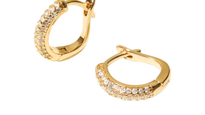 jewelry ต่างหูทอง 18K ต่างหูแฟชั่นลูกปัดเงา 251e